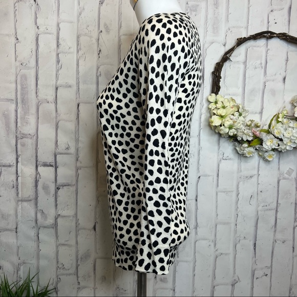 J Crew Merino Wool Pullover Sweater Womens Large Top Multicolor Leopard - Picture 4 of 11